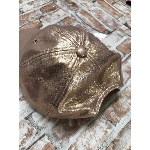 Disney Parks Mickey Mouse Rose Gold Sequin Metallic Baseball Women's Hat - Picture 3 of 6